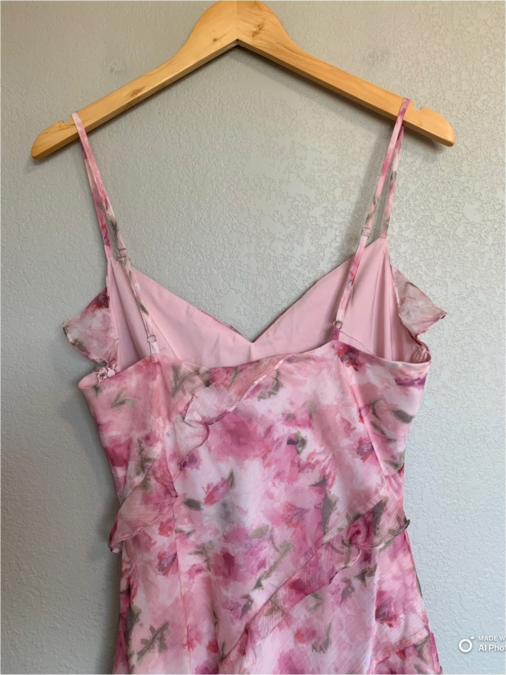 Lulus Large Dreamy Personality Pink Floral Ruffled Sleeveless Midi Dress NWT - Picture 10 of 17